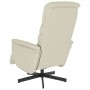 Sillón reclinable masaje con reposapiés cuero sintético crema de vidaXL, Sillones - Ref: Foro24-356711, Precio: 231,46 €, Des...