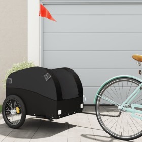 Black iron bicycle trailer 45 kg by vidaXL, Bicycle trailers - Ref: Foro24-94129, Price: 84,49 €, Discount: %