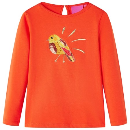 Camiseta infantil de manga larga naranja oscuro 128 de vidaXL, Camisetas para niños - Ref: Foro24-13647, Precio: 9,99 €, Desc...