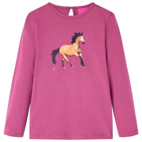 Camiseta infantil de manga larga frambuesa 140 de vidaXL, Camisetas para niños - Ref: Foro24-14028, Precio: 11,99 €, Descuent...