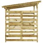 Caseta para leña de madera de pino impregnada de vidaXL, Bolsas y soportes de leña - Ref: Foro24-43324, Precio: 272,61 €, Des...