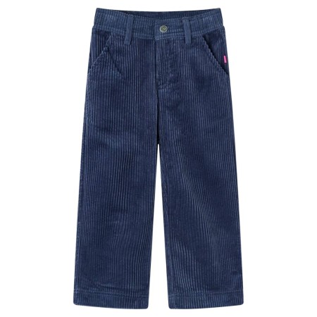 Pantalón infantil pana azul marino 128 de vidaXL, Pantalones de niños - Ref: Foro24-13917, Precio: 12,84 €, Descuento: %