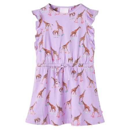 Vestido infantil mangas con volantes cordón lila 104 de vidaXL, Vestidos de niños - Ref: Foro24-14601, Precio: 14,99 €, Descu...