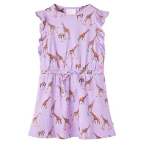 Vestido infantil mangas con volantes cordón lila 128 de vidaXL, Vestidos de niños - Ref: Foro24-14603, Precio: 14,99 €, Descu...