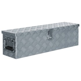 Aluminiumbox 80,5x22x22 cm silber von vidaXL, Werkzeugkästen - Ref: Foro24-142937, Preis: 136,99 €, Rabatt: %