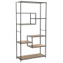 Solid fir wood and steel shelf 90.5x35x180 cm by vidaXL, Bookcases and shelves - Ref: Foro24-246427, Price: 233,28 €, Discoun...