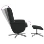 Sillón reclinable de masaje con reposapiés tela negro de vidaXL, Sillones - Ref: Foro24-356584, Precio: 137,79 €, Descuento: %