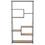 Solid fir wood and steel shelf 90.5x35x180 cm by vidaXL, Bookcases and shelves - Ref: Foro24-246427, Price: 233,99 €, Discoun...