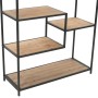 Solid fir wood and steel shelf 90.5x35x180 cm by vidaXL, Bookcases and shelves - Ref: Foro24-246427, Price: 233,99 €, Discoun...