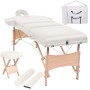 Massageliege und Klapphocker 3 Zonen 10 cm weiß von vidaXL, Massageliegen - Ref: Foro24-110156, Preis: 300,94 €, Rabatt: %