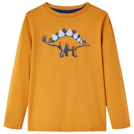 Camiseta infantil de manga larga ocre oscuro 116 de vidaXL, Camisetas para niños - Ref: Foro24-12856, Precio: 9,49 €, Descuen...