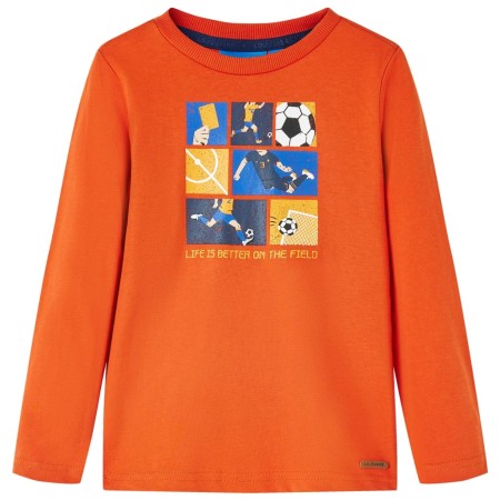 Kinder-Langarm-T-Shirt Orange 92 von vidaXL, Kinder-T-Shirts - Ref: Foro24-12704, Preis: 9,99 €, Rabatt: %