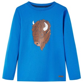 Children's long-sleeved t-shirt cobalt blue 116 by vidaXL, Kids T-shirts - Ref: Foro24-13006, Price: 8,99 €, Discount: %