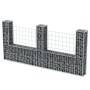 U-shaped basket galvanized gabion wall 240x20x100 cm by vidaXL, fence panels - Ref: Foro24-142546, Price: 95,77 €, Discount: %