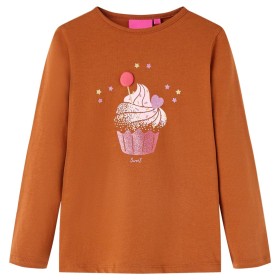 Langarm-T-Shirt für Kinder in der Farbe Cognac 92 von vidaXL, Kinder-T-Shirts - Ref: Foro24-14049, Preis: 9,99 €, Rabatt: %