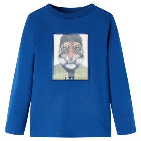 Camiseta infantil de manga larga azul oscuro 140 de vidaXL, Camisetas para niños - Ref: Foro24-13293, Precio: 9,99 €, Descuen...