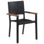 Garden chairs 2 units black synthetic rattan by vidaXL, Garden chairs - Ref: Foro24-43937, Price: 96,78 €, Discount: %