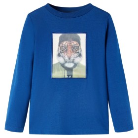 Camiseta infantil de manga larga azul oscuro 116 de vidaXL, Camisetas para niños - Ref: Foro24-13291, Precio: 8,99 €, Descuen...