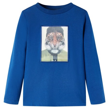 Camiseta infantil de manga larga azul oscuro 116 de vidaXL, Camisetas para niños - Ref: Foro24-13291, Precio: 8,99 €, Descuen...