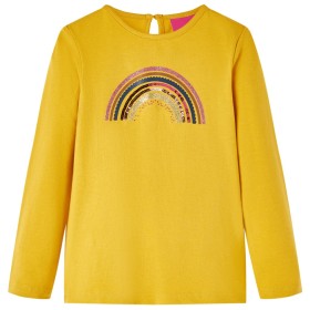 Children's long-sleeved t-shirt in ocher color 140 by vidaXL, Kids T-shirts - Ref: Foro24-14283, Price: 8,99 €, Discount: %