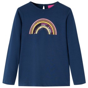 Camiseta infantil de manga larga azul marino 140 de vidaXL, Camisetas para niños - Ref: Foro24-14288, Precio: 8,99 €, Descuen...