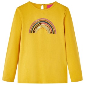 Children's long-sleeved t-shirt in ocher color 116 by vidaXL, Kids T-shirts - Ref: Foro24-14281, Price: 8,99 €, Discount: %