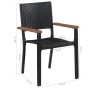 Garden chairs 2 units black synthetic rattan by vidaXL, Garden chairs - Ref: Foro24-43937, Price: 96,78 €, Discount: %