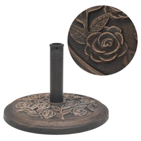 Round bronze resin umbrella base 9 kg by vidaXL, Umbrella bases - Ref: Foro24-43656, Price: 39,99 €, Discount: %