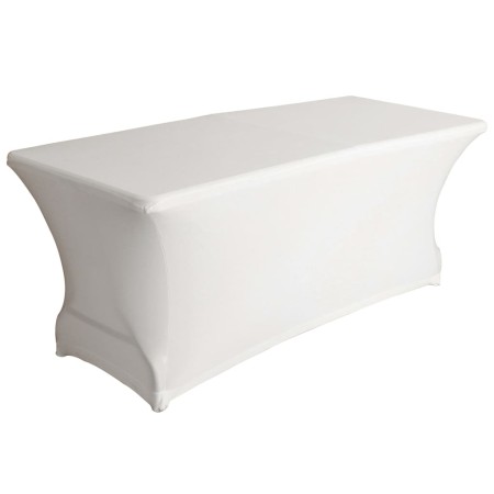 Perel Mantel para mesa rectangular elástico blanco de Perel, Manteles - Ref: Foro24-432583, Precio: 57,93 €, Descuento: %