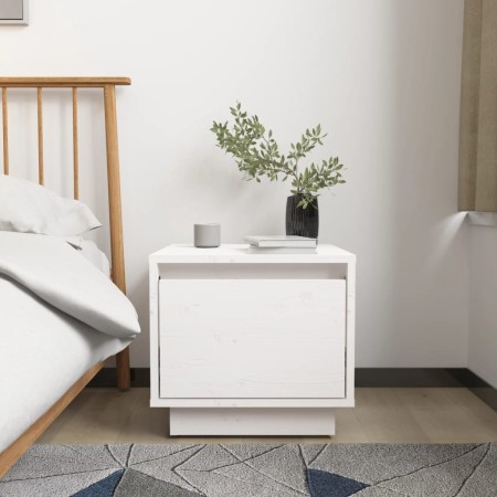 Solid white pine wood bedside table 35x34x32 cm by vidaXL, Nightstands - Ref: Foro24-813397, Price: 39,71 €, Discount: %