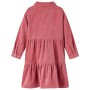 Vestido infantil de manga larga de pana rosa palo 104 de vidaXL, Vestidos de niños - Ref: Foro24-14255, Precio: 12,74 €, Desc...