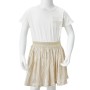 Ecrufarbenes Kurzarmkleid für Kinder 128 von vidaXL, Kinderkleider - Ref: Foro24-14695, Preis: 21,21 €, Rabatt: %