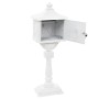 White Stainless Vintage Style Aluminum Pedestal Mailbox by vidaXL, mailboxes - Ref: Foro24-43894, Price: 248,15 €, Discount: %