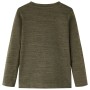 Children's long-sleeved t-shirt dark khaki mélange 116 by vidaXL, Kids T-shirts - Ref: Foro24-13251, Price: 11,28 €, Discount: %