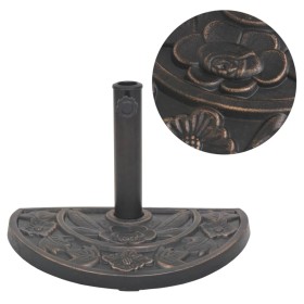 Base de sombrilla de resina medio círculo bronce 9 kg de vidaXL, Bases para sombrillas - Ref: Foro24-43655, Precio: 41,99 €, ...