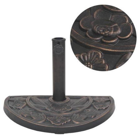 Base de sombrilla de resina medio círculo bronce 9 kg de vidaXL, Bases para sombrillas - Ref: Foro24-43655, Precio: 41,54 €, ...