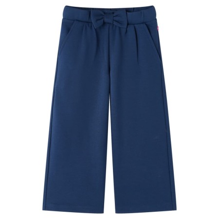 Pantalón infantil con perneras anchas azul marino 104 de vidaXL, Pantalones de niños - Ref: Foro24-14828, Precio: 13,06 €, De...