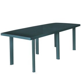 Mesa de jardín de plástico verde 210x96x72 cm de vidaXL, Mesas de jardín - Ref: Foro24-43596, Precio: 182,99 €, Descuento: %