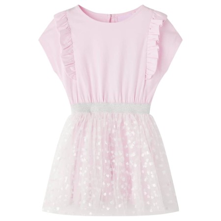 Vestido infantil volantes rosa claro 116 de vidaXL, Vestidos de niños - Ref: Foro24-14551, Precio: 14,41 €, Descuento: %