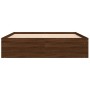 Brown oak bed frame 150x200 cm by vidaXL, Beds and slatted bases - Ref: Foro24-3203872, Price: 186,99 €, Discount: %