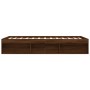 Brown oak bed frame 150x200 cm by vidaXL, Beds and slatted bases - Ref: Foro24-3203872, Price: 186,99 €, Discount: %