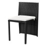 Garden bistro table and chairs 3 pieces and black poly rattan cushions by vidaXL, Garden sets - Ref: Foro24-42882, Price: 169...