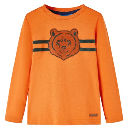 Dark orange long-sleeved children's t-shirt 128 by vidaXL, Kids T-shirts - Ref: Foro24-13117, Price: 9,81 €, Discount: %