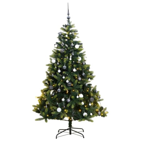 Künstlicher Weihnachtsbaum mit Scharnieren 150 LED und Kugeln 120 cm von vidaXL, Weihnachtsbäume - Ref: Foro24-3210321, Preis...