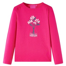 Kinder-Langarm-T-Shirt 140 in leuchtendem Rosa von vidaXL, Kinder-T-Shirts - Ref: Foro24-13988, Preis: 8,99 €, Rabatt: %