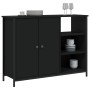 Aparador de madera de ingeniería negro 100x33x75 cm de vidaXL, Aparadores - Ref: Foro24-835549, Precio: 87,02 €, Descuento: %