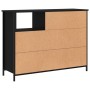 Aparador de madera de ingeniería negro 100x33x75 cm de vidaXL, Aparadores - Ref: Foro24-835549, Precio: 87,02 €, Descuento: %