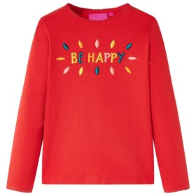 Children's long-sleeved t-shirt red 92 by vidaXL, Kids T-shirts - Ref: Foro24-13714, Price: 9,99 €, Discount: %