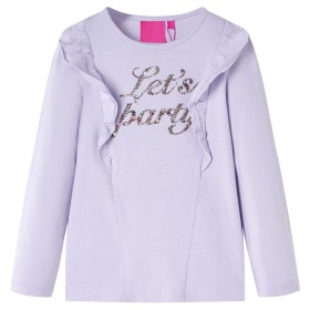 Camiseta infantil de manga larga lila claro 128 de vidaXL, Camisetas para niños - Ref: Foro24-14222, Precio: 10,99 €, Descuen...