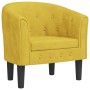 Sillón de terciopelo amarillo de vidaXL, Sillones - Ref: Foro24-356476, Precio: 215,55 €, Descuento: %